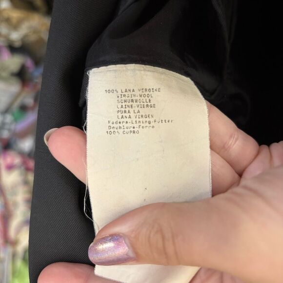 Emporio Armani size 50R Men's Black Suit Blazer Jacket quiet luxury 100% wool - Picture 8 of 10